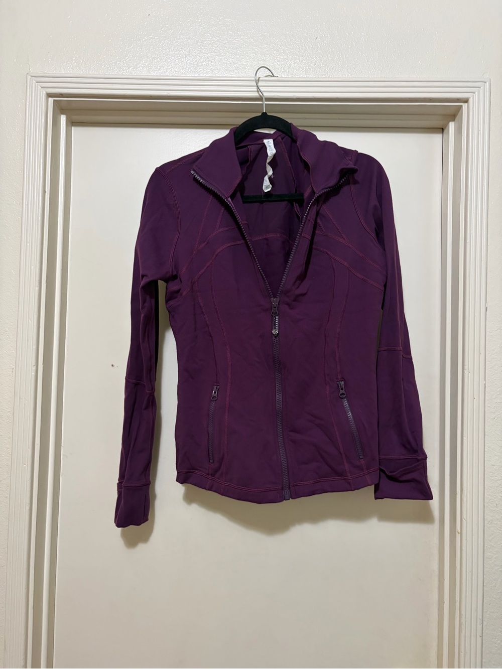 LULULEMON DEFINE STYLE JACKET PURPLE FULL ZIP SIZE 12
